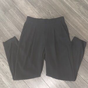 SHEIN Classic Black Women's tapered ankle pleated front dress Pants